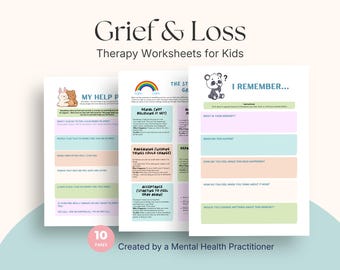 Schede didattiche e dispense sul lutto infantile / Attività stampabili per la terapia del lutto per bambini / Supporto per lutto e perdita / Download digitale