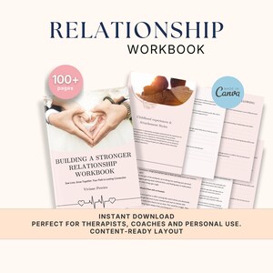 Plantilla de cuaderno de relaciones: Recursos para terapia de pareja (Canva)