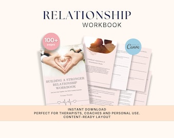 Relationship Workbook Template: Couples Therapy Resources (Canva)