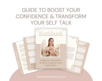 Inner critic workbook Self-worth guide Confidence booster Self-worth workbook Inner critic guide Self-esteem help Improve self-talk workbook