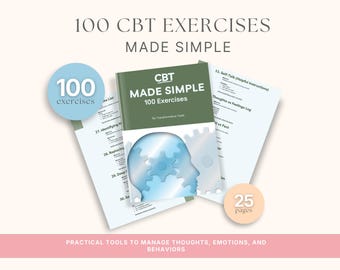 Ebook 100 esercizi di terapia cognitivo-comportamentale / Auto-aiuto per ansia e pensieri eccessivi (guida PDF stampabile)