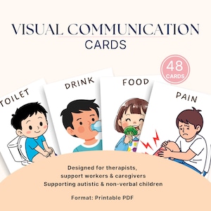 Autism Communication Cards | Visual AAC Printable for Nonverbal Children