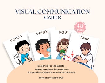 Schede di comunicazione sull'autismo / CAA visiva stampabile per bambini non verbali