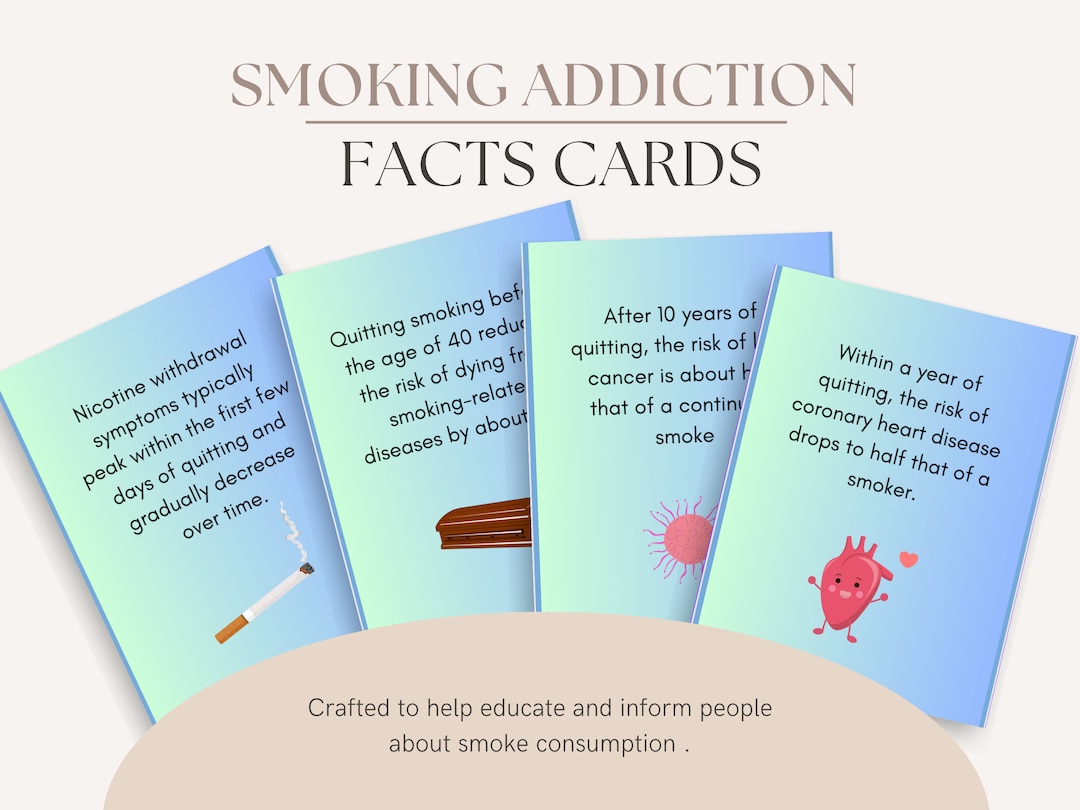 Quit Smoke Cards Smoking Addiction Support Substance Abuse Etsy