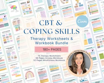 CBT & Emotionsregulierungstherapie-Paket: Trauma, Angst und Achtsamkeit (Canva Bearbeitbar, Digitaler Download)