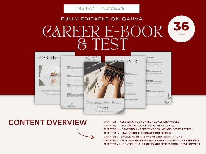 Career Ebook Template , Coaching Templates , Job Coach Toolkit