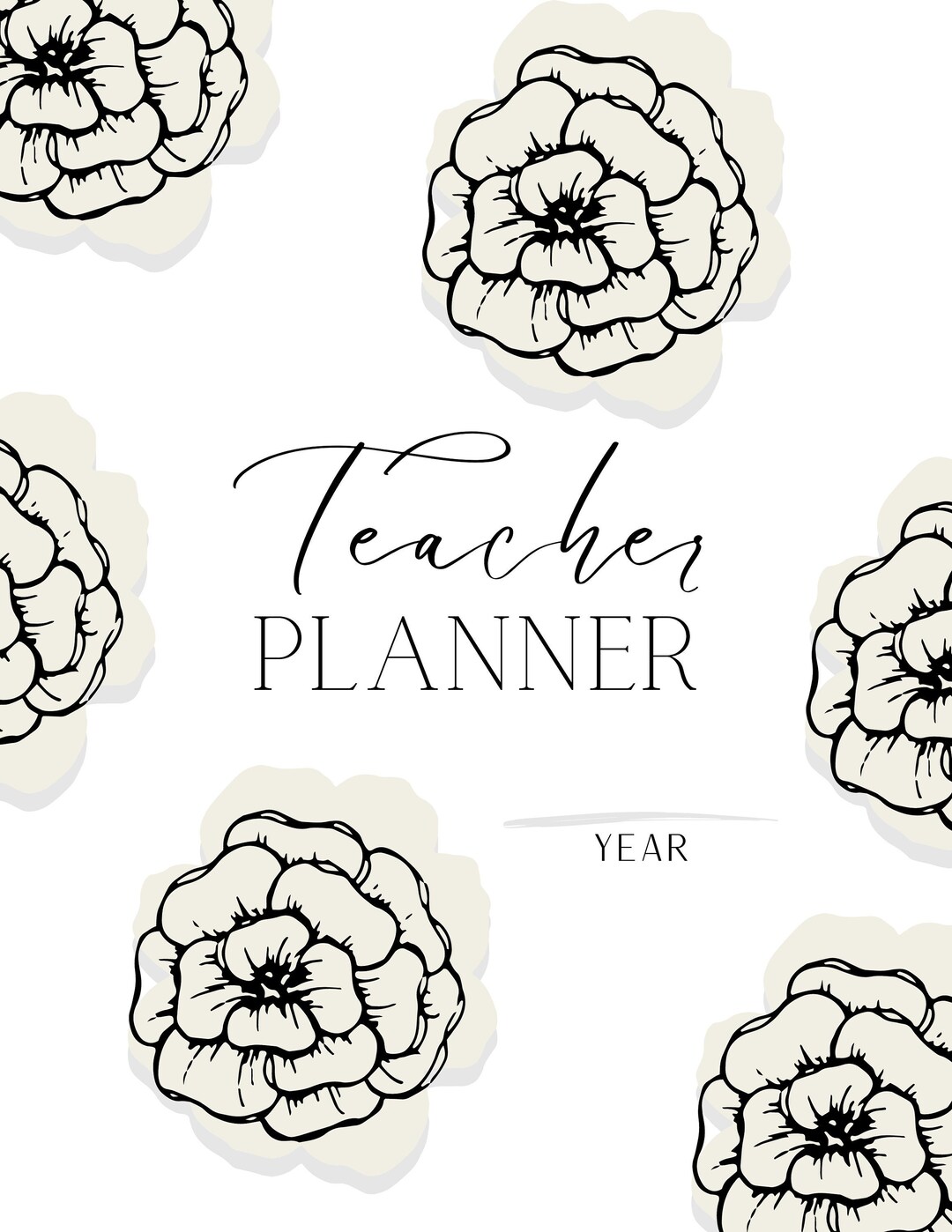 Big Teacher Planner Etsy