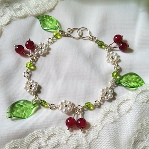 Cherry Blossom Charm Bracelet