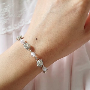 Pearl and Rose Bracelet