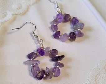 Gemstone Circlet Earrings