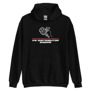 Hoodie For Ford V8 Distributor Engine Fans- Ugly Christmas Sweater Style Car Apparel, Best Holiday Gift For Dad/Boyfriend