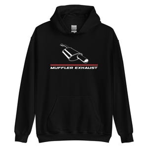 Hoodie For Muffler Exhaust Fans- Ugly Christmas Sweater Style Car Apparel, Best Holiday Gift For Dad/Boyfriend