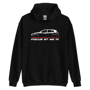 Hoodie för Focus ST Mk IV 2015-2018 fans - Fars dag-present, tröja, bilkläder, bästa julklappen för pappa/pojkvän