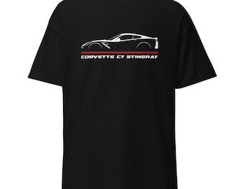 Premium T-Shirt For C7 Stingray 2013-2019 Car Enthusiast Grandpa Dad Mom Son Boyfriend Christmas Gift Unisex Tee Shirt