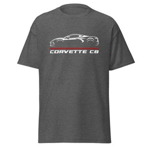 Premium T-Shirt For Corvette C8 Car Enthusiast Grandpa Dad Mom Son Boyfriend Birthday Gift Unisex Tee Shirt