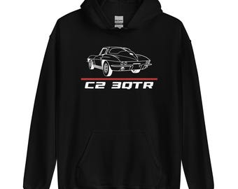 Sudadera con capucha para fanáticos del C2 3QTR 1963 - Ropa para autos estilo suéter navideño feo, el mejor regalo navideño para papá/novio