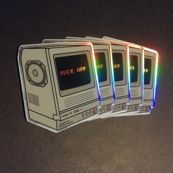 TURBO PC 3000 - Aufkleber/Sticker (5 Stück)