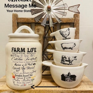 Farm Life Farmhouse Animals Quote Waterslide Decals