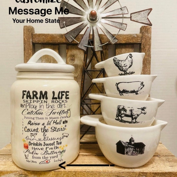 Farm Life Farmhouse Animals Quote Waterslide Decals