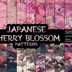 Blossoming Beauty: The Inspiring Majesty of Cherry Blossom Trees Digital Paper
