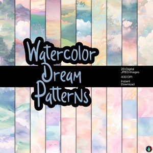 Digital Paper, Printable for Scrapbook, Watercolor,  Background, Commercial Use, High Resolution