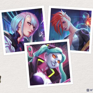 Anime Cyberpunk Art Print, Anime Square Art Print, Scifi Kunst, Anime Kleindruck, Anime Postkarte, künstlerisch, futuristisch, coole Kunst | artofcham