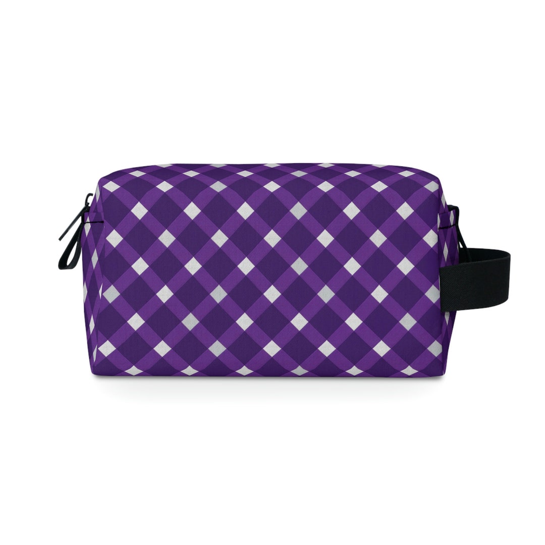 Purple Checker Toiletry Bag Etsy
