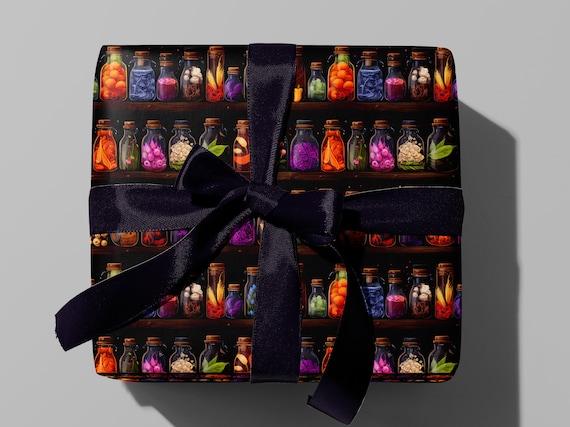 Witches' Ingredients Gift Wrap, Potion Ingredients Wrapping Paper