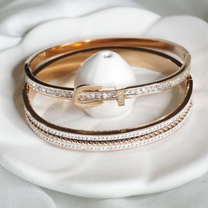 Rich Stainless Steel Rose-Gold  Bracelet | Best gift idea | Waterproof Bracelet | Perfect Everyday Wear | Rich Style | Mother&#39;s Day Gift