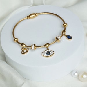 Rich Stainless Steel Rose-Gold Bracelet | Gift for her | Valentine&#39;s Day | Waterproof Bracelet  |  Perfect Everyday Wear | Trendy Bracelet