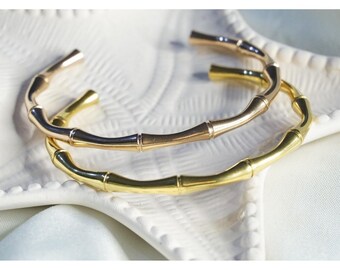 Gold & Rose Gold Stainless Steel Bangle | Waterproof Bracelet