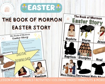 The Book of Mormon Easter Story Matching Activity |Jesus Christ Visit’s the Americas|Nephites| LDS | Family Home Evening | Primary | Nursery