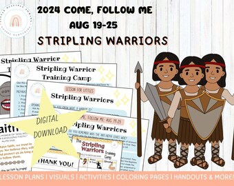 Come Follow Me 2024|Aug 19-25|Stripling Warriors Lesson & Activities|Army of Helaman|Alma 53-63|People of Ammon|Primary|Family|LDS