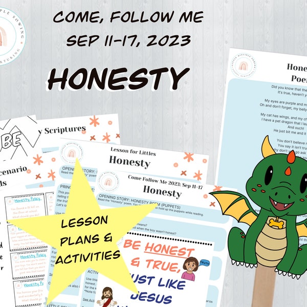 Come Follow Me 2023 | Sep 11-17| Honesty Lesson and Activities|2 Corinthians 4:2|Family|Primary| Nursery| Truth versus Lies