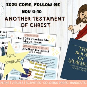 Come Follow Me 2024|Nov 4-10|Another Testament of Christ Lesson & Activities|Mormon 7-9|Book of Mormon|Bible| Scriptures|FHE|Primary|LDS