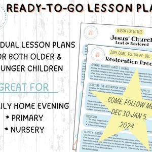 Come Follow Me 2025|dec 30-jan 5| Restoration Proclamation Lesson ...