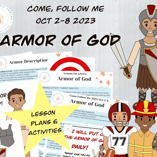 Come Follow Me 2023 | Oct 2-8| Armor of God Lesson and Activities|Ephesians|Spiritual Protection|Family|Primary| Nursery|LDS