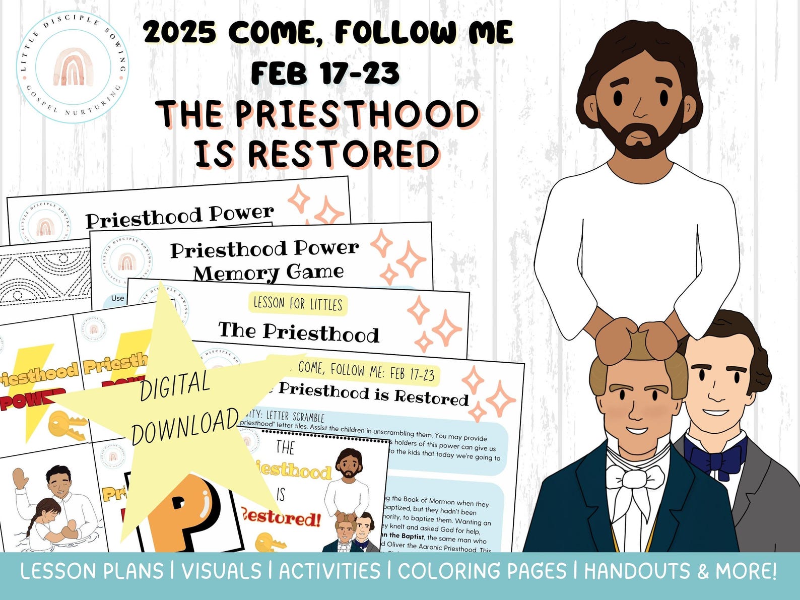 Come Follow Me 2025|feb 17-23|priesthood is Restored Lesson/activities ...