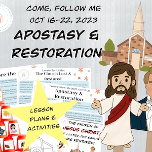 Come Follow Me 2023 | Oct 16-22| Apostasy & Restoration Lesson and Activities|Christ’s Church |Cup stacking|Family|Primary| Nursery|LDS