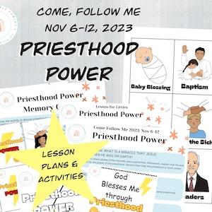 Come Follow Me 2023 | Nov 6-12| Priesthood Power Lesson and Activities|Hebrews 7|Family|Primary| Nursery|LDS|Priesthood Blessings|Ordinances