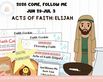 Jun 29-Jul 3| 1 Kings 12-22 | 2026 Come Follow Me Lesson | Elijah | Acts of Faith (Digital)