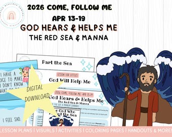 13-19 aprile / Esodo 14-18 / Lezione e attività per la Primaria / Dio mi ascolta e mi aiuta / Mar Rosso / Manna / Vieni e seguimi 2026 (Digitale)