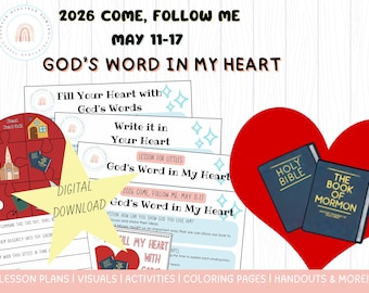 May 11-17 | Deuteronomy | 2026 Come Follow Me Lesson |God’s Word in My Heart (Digital)