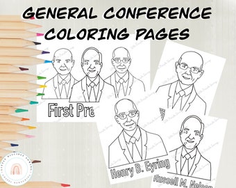 First Presidency| General Conference Coloring Pages| LDS| Nelson| Oaks| Eyring