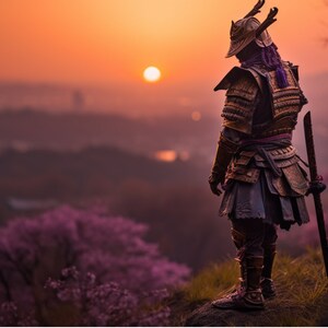 Samurai Looking Into Horizon| Digital Art | AI Generated |AI Art | Downloadable | Printable |