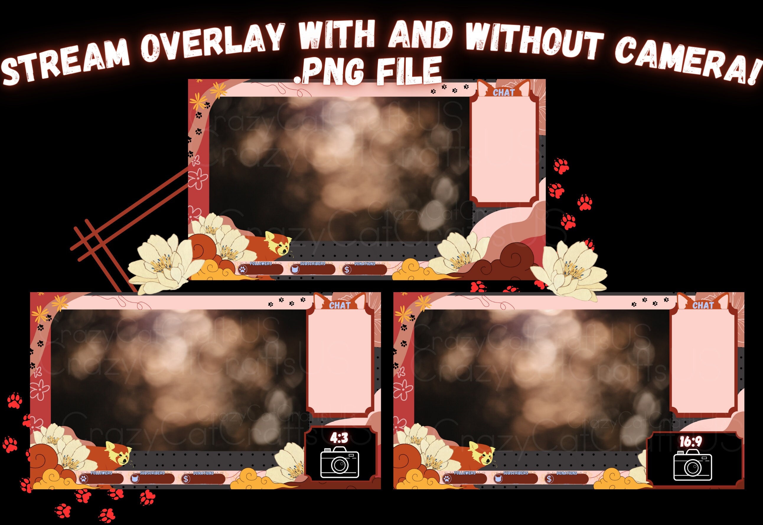 Red Panda Theme Animated Twitch Stream Package - Etsy