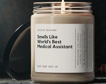 World&#39;s Best Medical Assistant Candle, Gift for Medical Assistant Gift, Medical School Graduation Gift