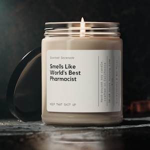 World&#39;s Best Pharmacist Candle, Gift for Pharmacist, Pharmacist Gift, New Pharmacist, Graduation Gifts