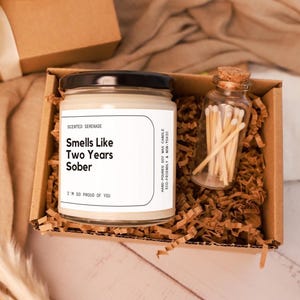 Smells Like Two Years Sober Candle, Sobriety Gift, Sobriety Candle, 2 Years Sober Sober, Sober Anniversary Gift