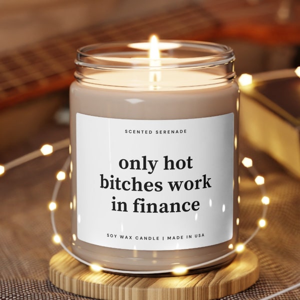 Hot Bitches Work in Finance Soy Candle, Investment Banker, Financial Advisor, Finance Major, Finance Graduation, Ecofriendly Candle